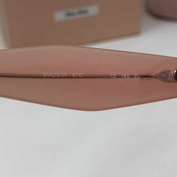 Miu Miu Sunglasses Pink Tinted Glitter Rims - Picture 6 of 11